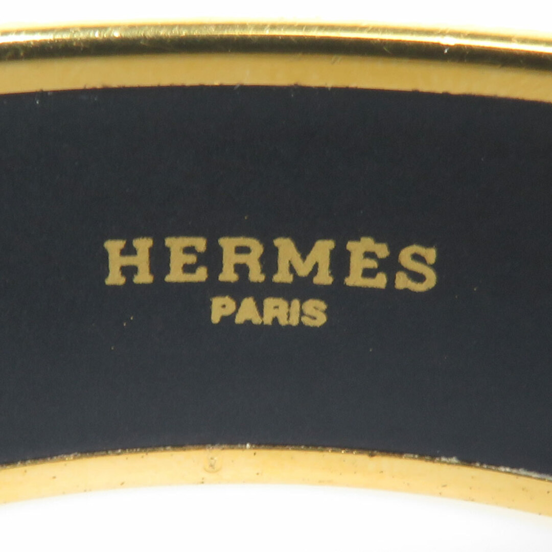 Hermes(エルメス)のエルメス HERMES バングル ブレスレット エマイユ メタル/エナメル ゴールド/グリーン レディース 送料無料【中古】 e58457a レディースのアクセサリー(ブレスレット/バングル)の商品写真