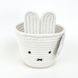 ミッフィー(miffy)のミッフィー miffy ノーマル ロープバスケット(S) ホワイト インテリア 収納(日用品/生活雑貨)