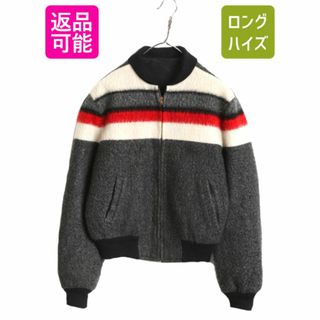 60s ★ フェイクファー フルジップ リバーシブル ジャケット メンズ S / 古着 60年代 ヴィンテージ コディアック タイプ ナイロン ブルゾン(その他)