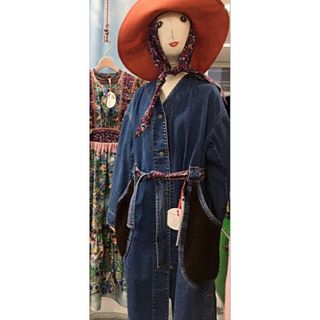 ツモリチサト(TSUMORI CHISATO)の貴重!! タグ付き 未使用!! ツモリチサト アリスの世界 デニム  コート(ロングコート)