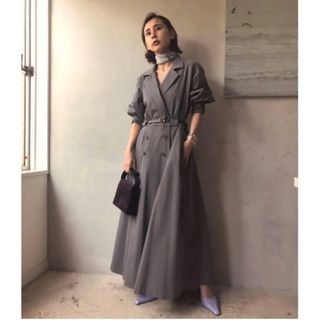 アメリヴィンテージ(Ameri VINTAGE)のAmeri vintage⭐︎LONG COAT LIKE BELT DRESS(ロングワンピース/マキシワンピース)