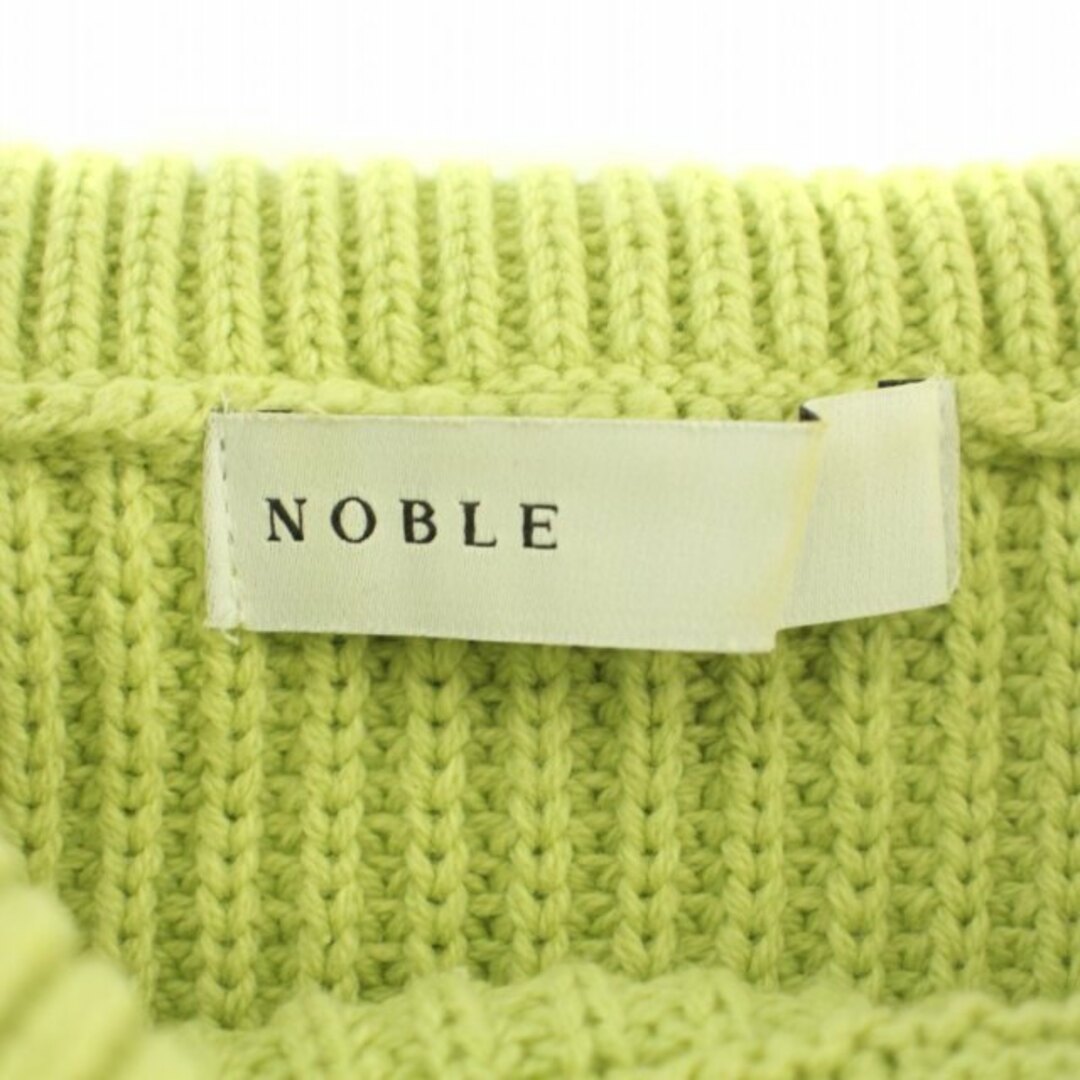 Noble(ノーブル)のノーブル 21SS CO/AC 片畔 ボートネックプルオーバー 長袖 F 緑 レディースのトップス(ニット/セーター)の商品写真