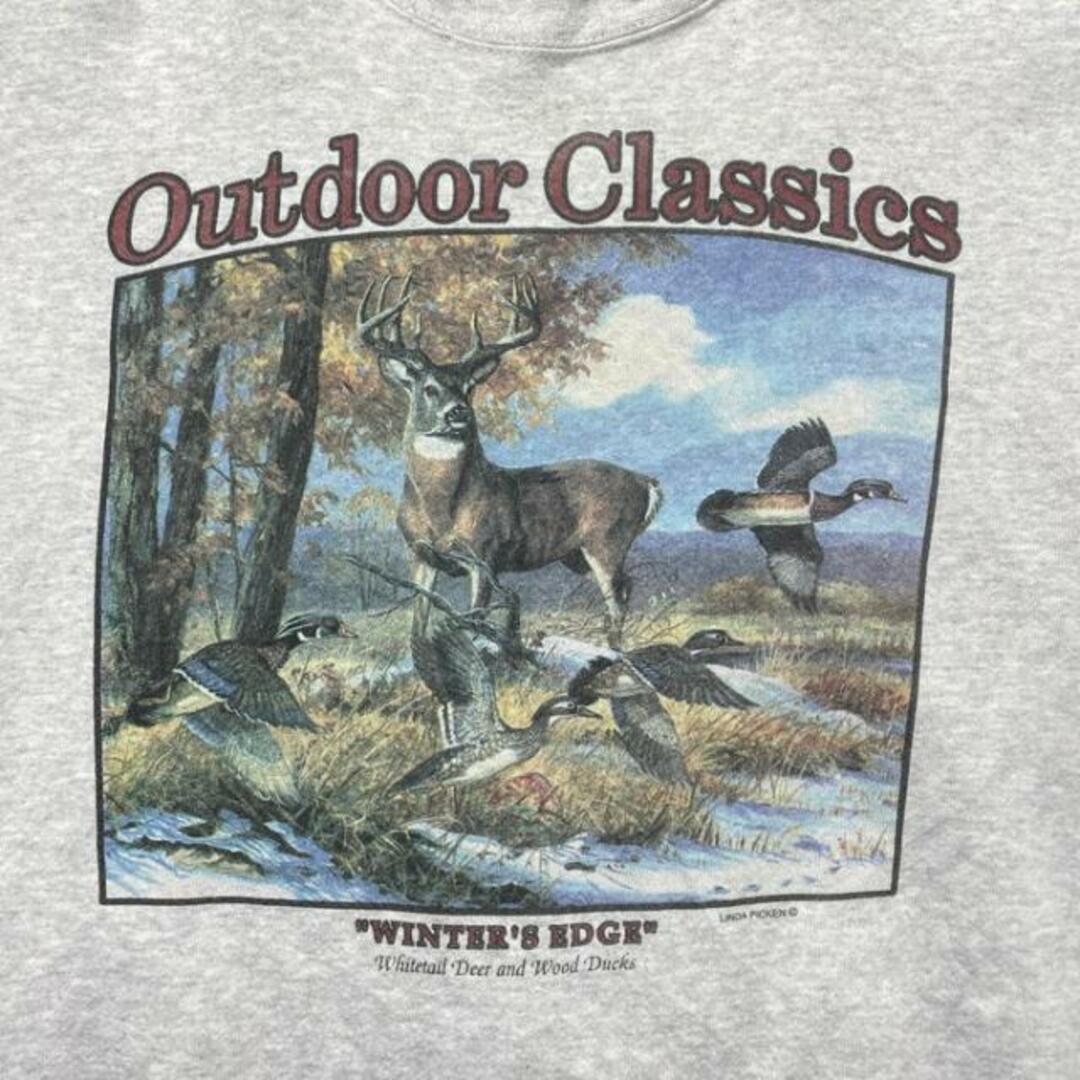 90年代 Outdoor Classics アニマルプリント スウェットシャツ 鹿 メンズXL相当 メンズのトップス(スウェット)の商品写真