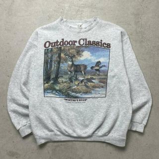 90年代 Outdoor Classics アニマルプリント スウェットシャツ 鹿 メンズXL相当(スウェット)