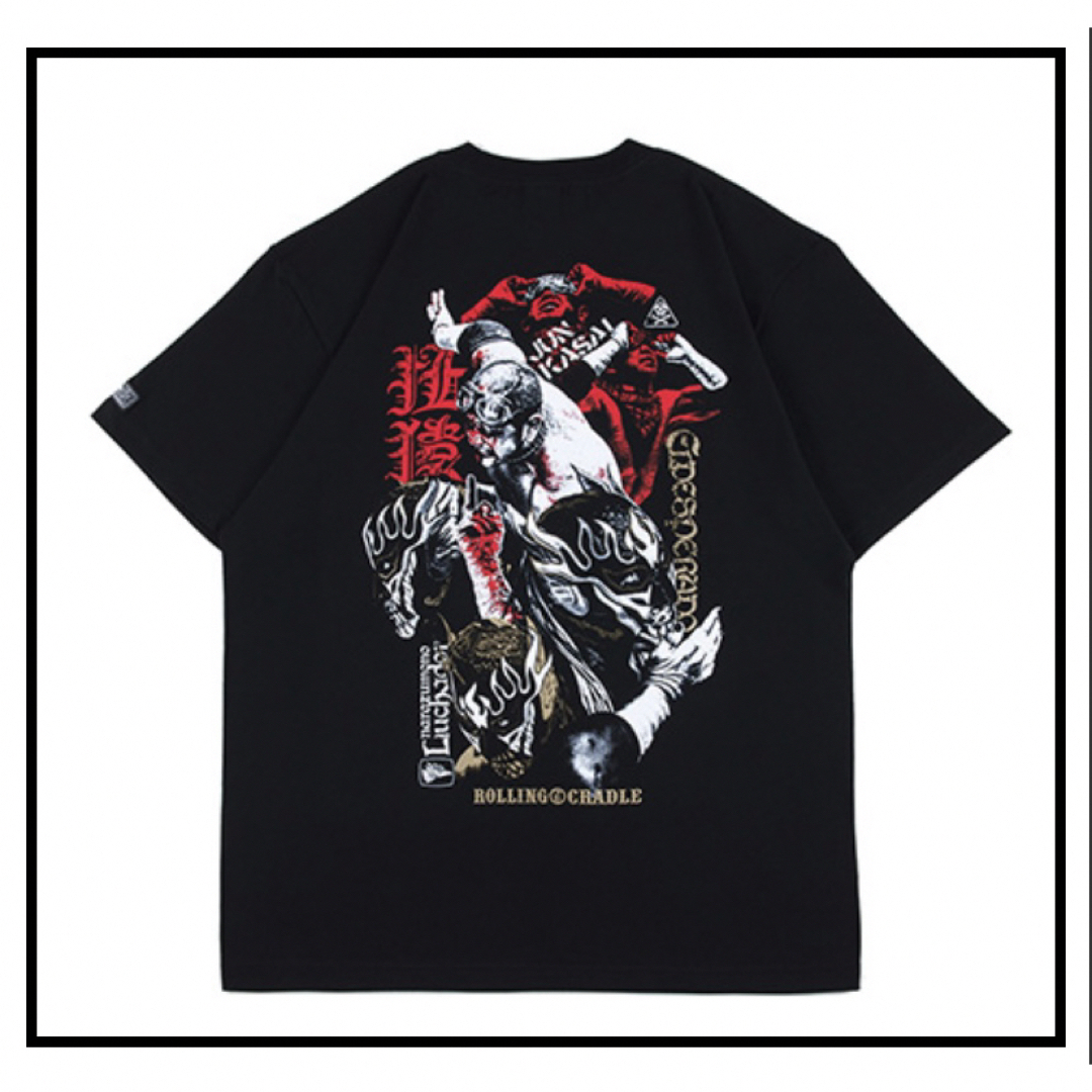 ROLLING CRADLE(ローリングクレイドル)の新品）葛西純 エル・デスペラード Tシャツ Lサイズ ロリクレ 新日本プロレス メンズのトップス(Tシャツ/カットソー(半袖/袖なし))の商品写真