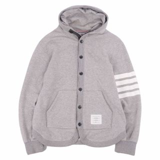 トムブラウン(THOM BROWNE)のトムブラウン THOM BROWNE スウェット パーカー ボタンフライ コットン アウター メンズ 3(L相当) グレー(パーカー)