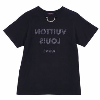 ルイヴィトン(LOUIS VUITTON)の美品 ルイヴィトン LOUIS VUITTON Tシャツ カットソー 2020年 半袖 ショートスリーブ ロゴ トップス レディース S ブラック(Tシャツ(半袖/袖なし))