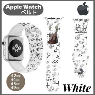 アップルウォッチ(Apple Watch)のセール★Apple Watch ラバー バンド ホワイト 42/44/45/49(ラバーベルト)