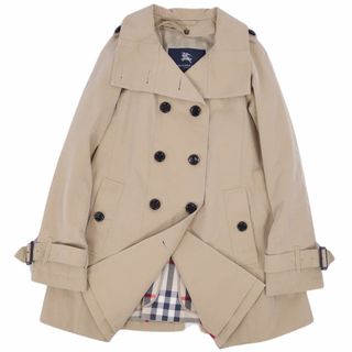 バーバリー(BURBERRY)の美品 バーバリー ロンドン BURBERRY LONDON コート ダブルブレスト ライナー付き コットン100％ バーバリーチェック アウター レディース 36(S相当) ベージュ(トレンチコート)