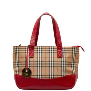 バーバリー(BURBERRY)の美品 バーバリー ノバチェック シャドーホース ハンドバッグ トートバッグ キャンバス レディース BURBERRY 【1-0136067】(トートバッグ)