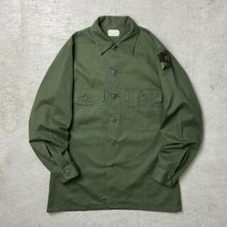 80年納品 U.S.ARMY 米軍実品 OG-507 ユーティリティシャツ ワッペン メンズM-L相当(戦闘服)