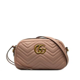 グッチ(Gucci)の美品 グッチ GGマーモント 斜め掛け チェーン ショルダーバッグ 447632 レザー レディース GUCCI 【228-42910】(ショルダーバッグ)