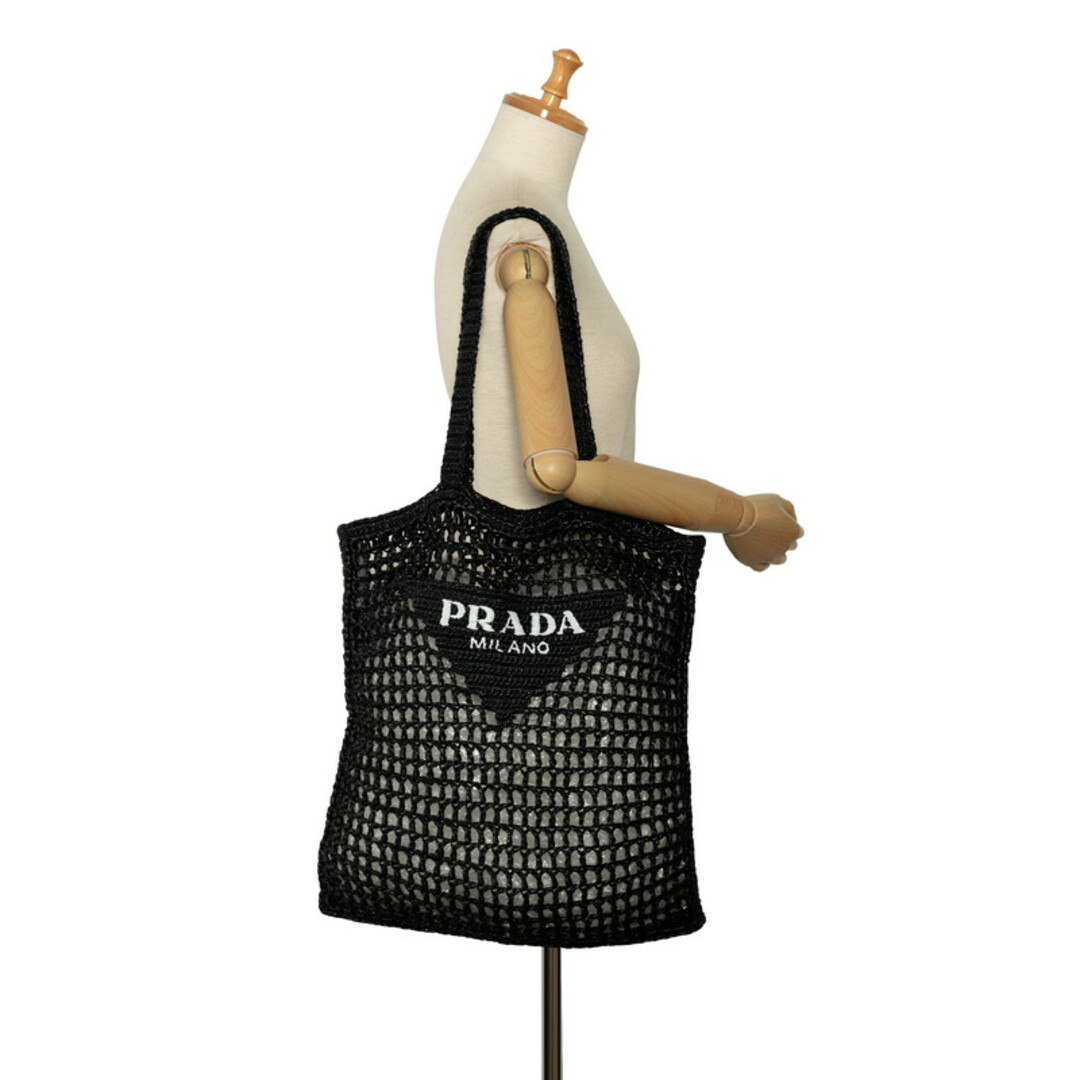 PRADA - 美品 プラダ クロシェ トートバッグ ラフィア レディース PRADA - 美品 プラダ クロシェ トートバッグ ラフィア レディース