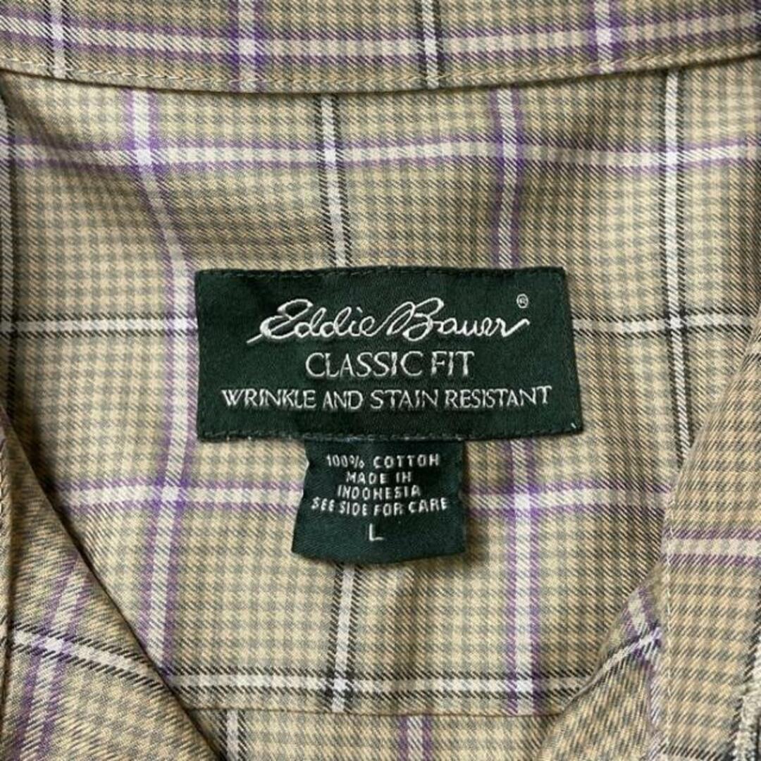 Eddie Bauer(エディーバウアー)のEddie Bauer エディーバウアー CLASSIC FIT 長袖チェックシャツ メンズL メンズのトップス(シャツ)の商品写真