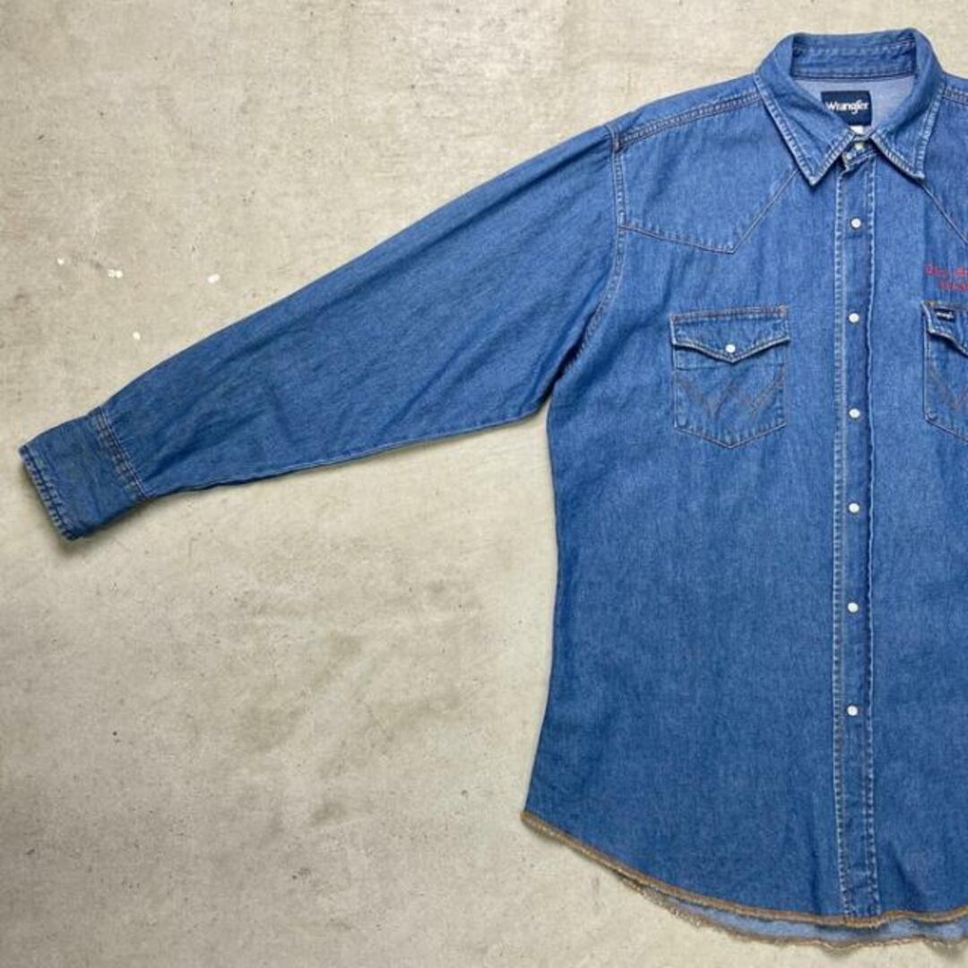 Wrangler(ラングラー)の90年代 Wrangler ラングラー デニム ウエスタンシャツ 長袖シャツ メンズXL相当 メンズのトップス(シャツ)の商品写真