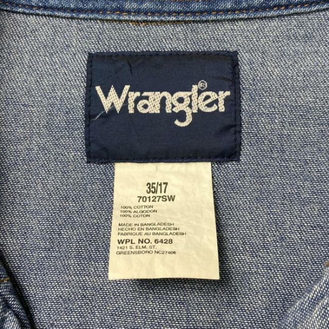 Wrangler(ラングラー)の90年代 Wrangler ラングラー デニム ウエスタンシャツ 長袖シャツ メンズXL相当 メンズのトップス(シャツ)の商品写真