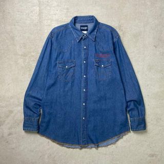 ラングラー(Wrangler)の90年代 Wrangler ラングラー デニム ウエスタンシャツ 長袖シャツ メンズXL相当(シャツ)