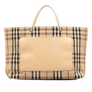 バーバリー(BURBERRY)のバーバリー ノバチェック ハンドバッグ トートバッグ キャンバス レディース BURBERRY 【1-0143678】(トートバッグ)