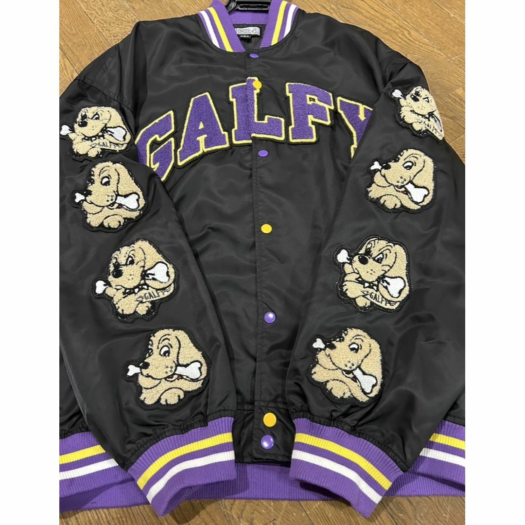 GALFY - *GALFY バック 袖 犬 サガラワッペン ナイロン GALFY - *GALFY バック 袖 犬 サガラワッペン ナイロン