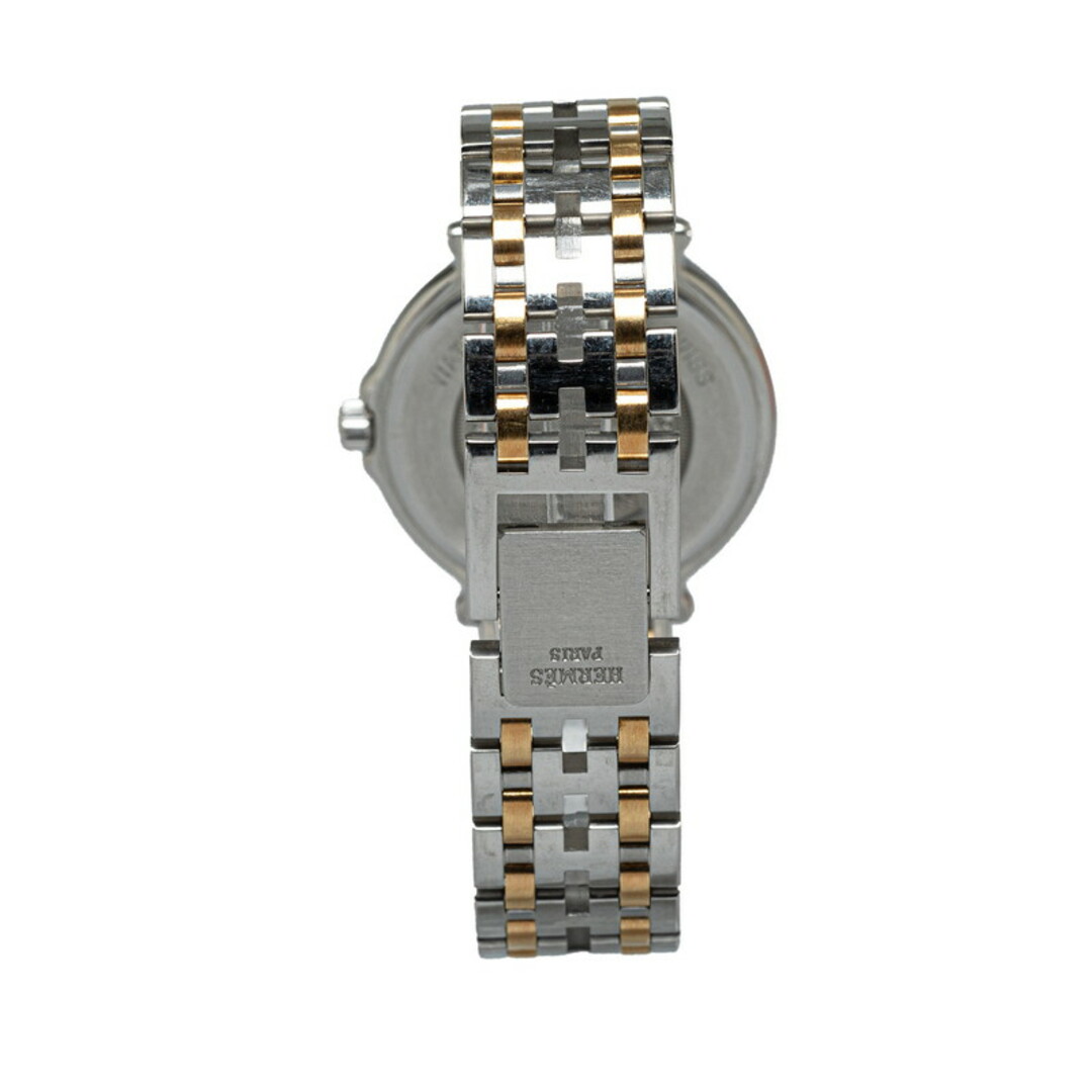 Hermes(エルメス)のエルメス キャリック 腕時計 クオーツ ホワイト文字盤 ステンレススチール レディース HERMES 【214-43834】 レディースのファッション小物(腕時計)の商品写真