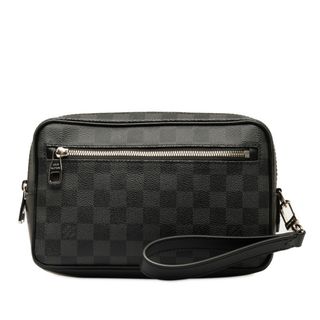 ルイヴィトン(LOUIS VUITTON)の美品 ルイ ヴィトン ダミエ グラフィット ポシェットカサイ セカンドバッグ クラッチバッグ N41664 PVC レディース LOUIS VUITTON 【222-44002】(クラッチバッグ)