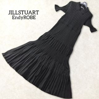 ジルスチュアート(JILLSTUART)のジルスチュアート ✿ ロングワンピース 2 ブラック ピンタック 春夏 フレア(ロングワンピース/マキシワンピース)