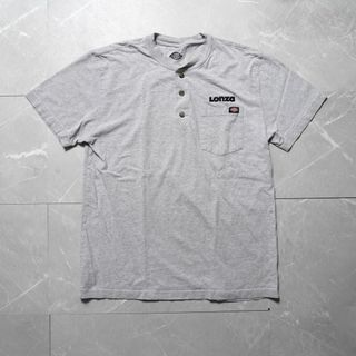 ディッキーズ(Dickies)のディッキーズ　Tシャツ　Lサイズ　グレー　ヘンリーネック　Dickies 半袖(Tシャツ/カットソー(半袖/袖なし))