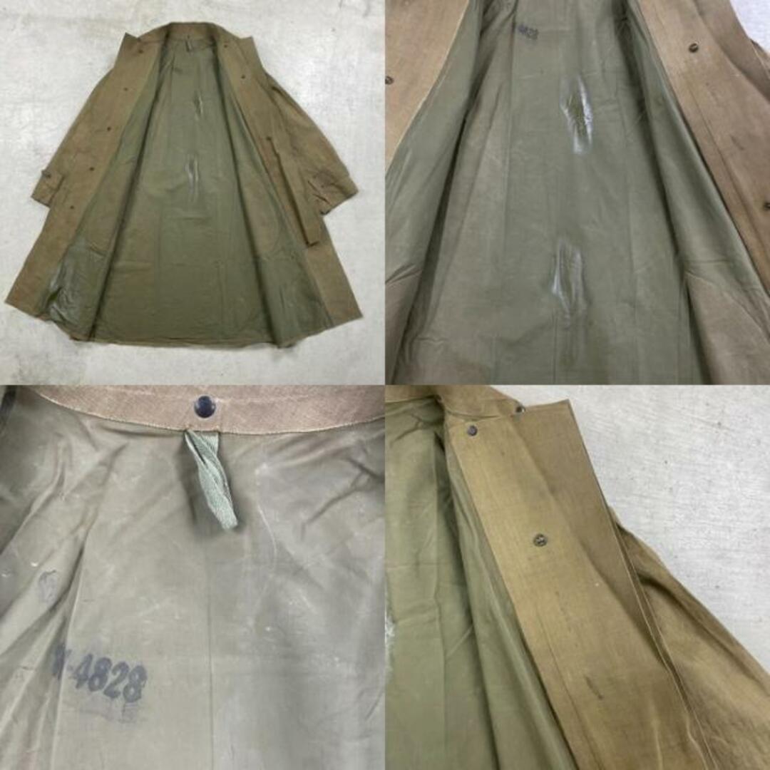 44年製 40年代 U.S.ARMY 米軍実品 レインコート ラバーコート ステンカラーコート SMALL メンズL相当 メンズのジャケット/アウター(ステンカラーコート)の商品写真