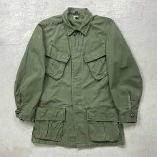 67年納品 60年代 U.S.ARMY 米軍実品 ジャングルファティーグジャケット 3rdタイプ ノンリップ 前期 ミリタリー コンバットジャケット SMALL-LONG メンズS(戦闘服)