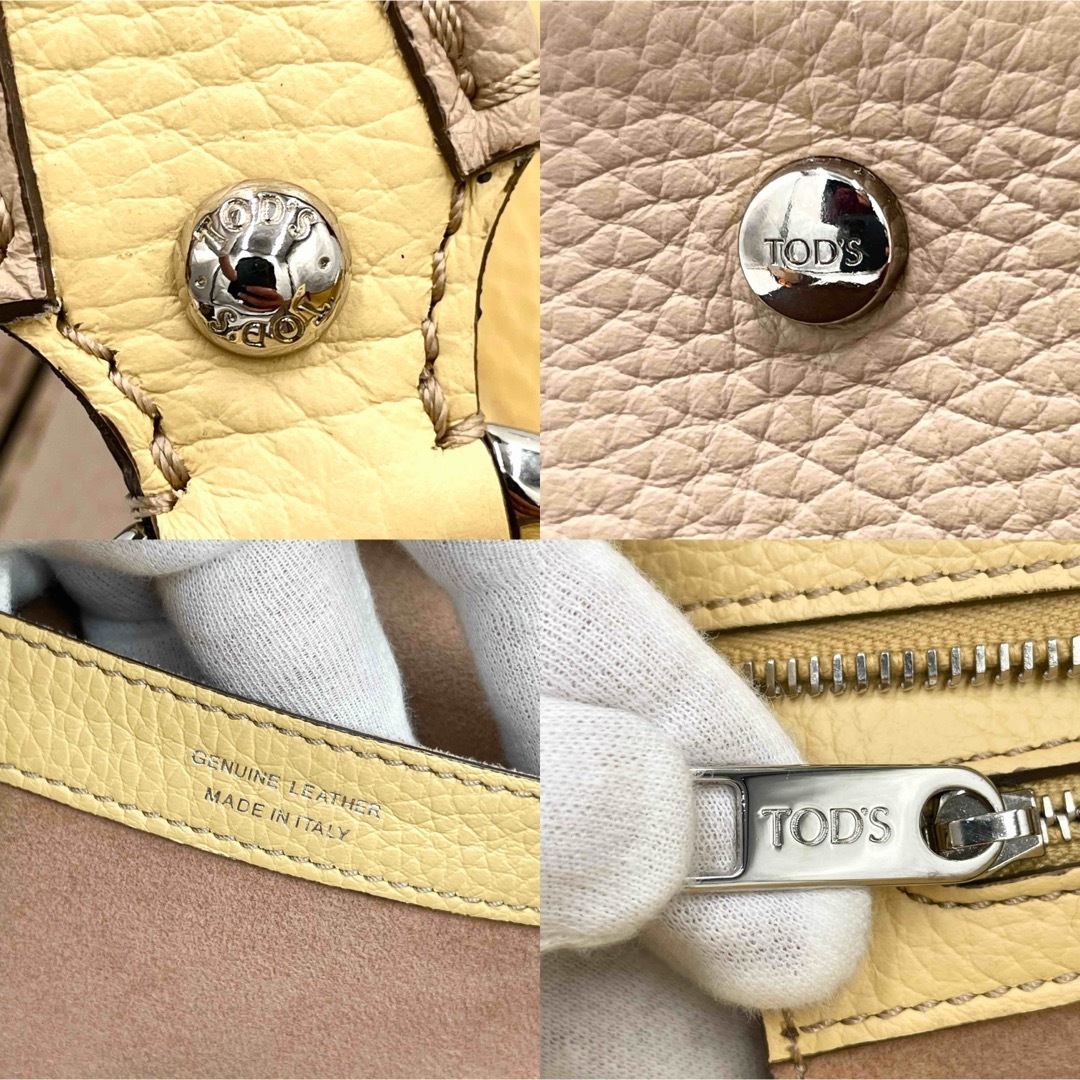 TOD'S(トッズ)の美品✨TOD'S トッズ　ジョイ　2way　ハンドバッグ　ロゴチャーム　シボ革 レディースのバッグ(ハンドバッグ)の商品写真