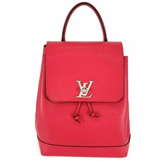 ルイヴィトン(LOUIS VUITTON)のLOUIS VUITTON ルイヴィトン リュック ロックミー・バックパック 鞄 かばん M41818 レザー    レッド系 シルバー金具 メンズ【中古品】(バッグパック/リュック)