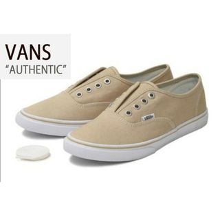 ヴァンズ(VANS)の【VANS】オーセンティックLP  24㎝  スリッポン  ベージュ(スニーカー)