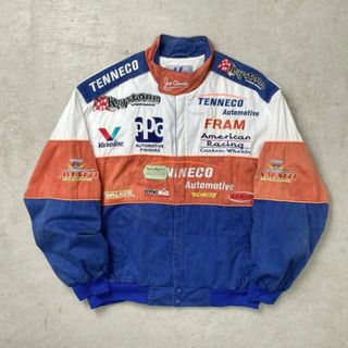 00年代 H3 SPORTGEAR NHRA  レーシングジャケット 企業ロゴワッペン 刺繍 メンズXL相当(ブルゾン)