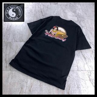 タウンアンドカントリー(Town & Country)の古着 メキシコ製 タウカン Tシャツ 黒 バックプリント L オールドサーフ(Tシャツ/カットソー(半袖/袖なし))