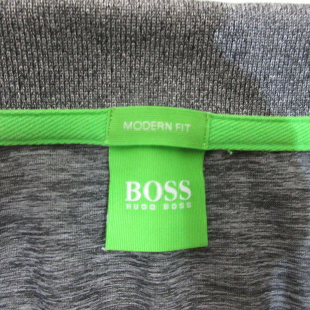 HUGO BOSS(ヒューゴボス)のヒューゴボス HUGO BOSS 美品 ゴルフウェア 半袖ポロシャツ M グレー スポーツ/アウトドアのゴルフ(ウエア)の商品写真