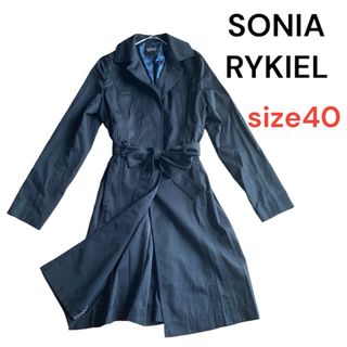 SONIA RYKIEL - 【sonia rykiel】ソニアリキエル　ステンカラーコート　ロング　ブラック