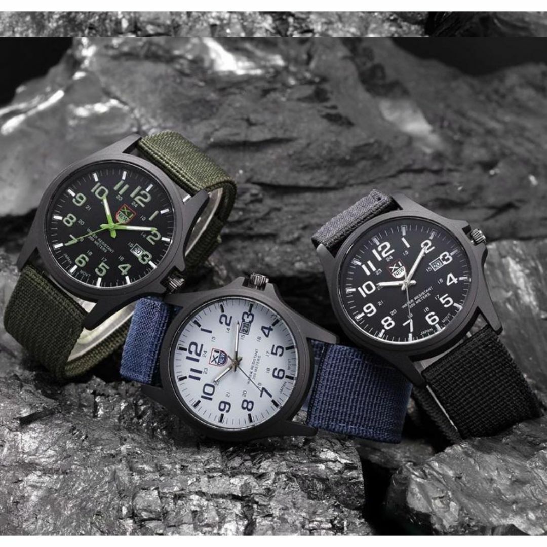 □新品□ミリタリー NATOバンド 腕時計 緑 カジュアル