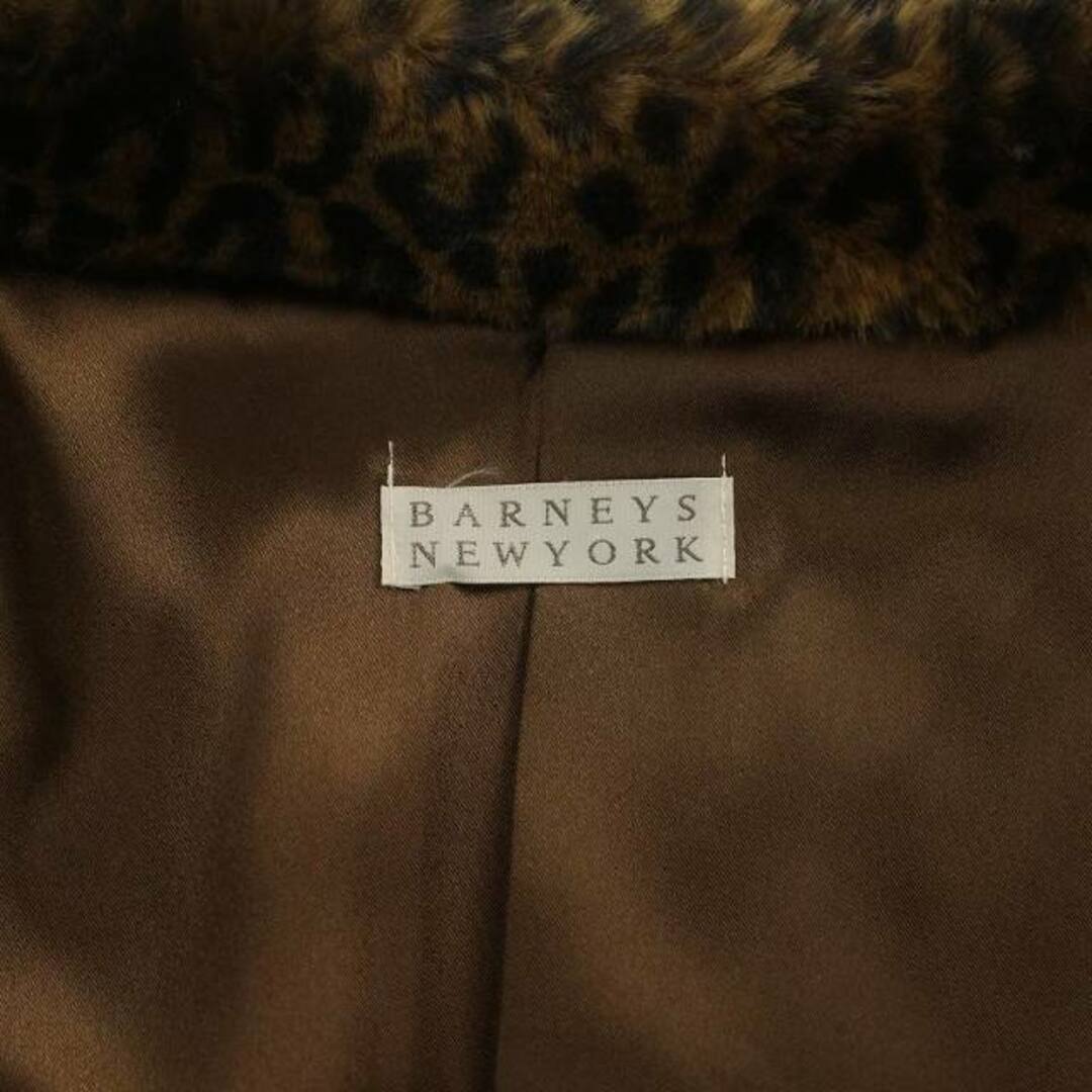 BARNEYS NEW YORK(バーニーズニューヨーク)のバーニーズニューヨーク フェイクファージャケット ショート ヒョウ柄 茶 レディースのジャケット/アウター(その他)の商品写真