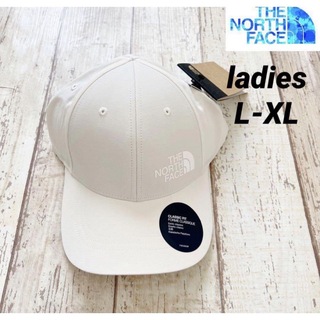 ザノースフェイス(THE NORTH FACE)のTNF キャップ　帽子　ホワイト　レディース　L-XL(キャップ)
