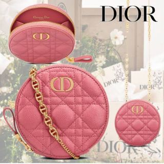 ディオール(Dior)のDIOR♡CAROチェーンカナージュラウンドポーチ(ショルダーバッグ)