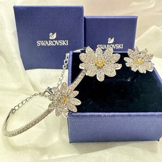 スワロフスキー(SWAROVSKI)のSwarovskiエターナルフラワー2点リング＆ブレスレット(リング(指輪))