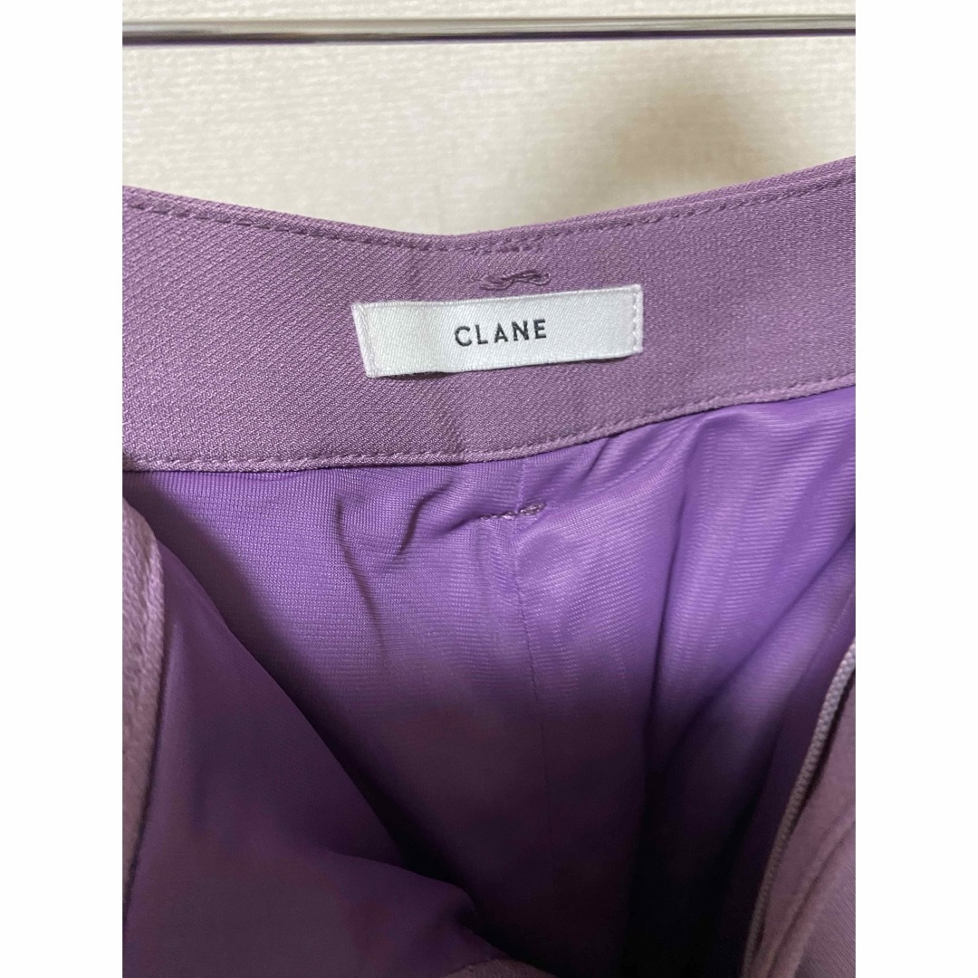 CLANE(クラネ)の【美品】クラネ　ベーシックタックパンツ　パープル　サイズ1 S レディースのパンツ(カジュアルパンツ)の商品写真