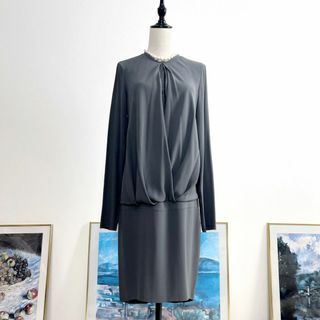 ブルネロクチネリ(BRUNELLO CUCINELLI)の★BRUNELLO CUCINELLI★美品★シルク100★とろみワンピース(ひざ丈ワンピース)