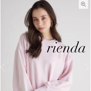 リエンダ(rienda)のrienda 新作 完売 ほぼ未使用 メッセージロゴスウェット(トレーナー/スウェット)