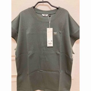 ユニクロ(UNIQLO)のUNIQLO U ボクシーT ダークグリーン　サイズS(Tシャツ(半袖/袖なし))