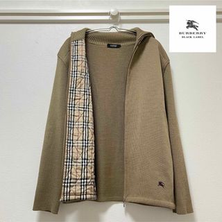 バーバリーブラックレーベル(BURBERRY BLACK LABEL)のバーバリー ブラックレーベル ドライバーズニット ノバチェック 裏地キルティング(ニット/セーター)