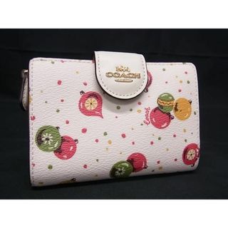 コーチ(COACH)の■新品■未使用■ COACH コーチ C7413 PVC 総柄 二つ折り 財布 ウォレット レディース アイボリー系 BK0017(財布)