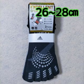 アディダス(adidas)の5本指ソックス アディダス 滑り止め 靴下 メンズ 26~28cm 3足(ソックス)