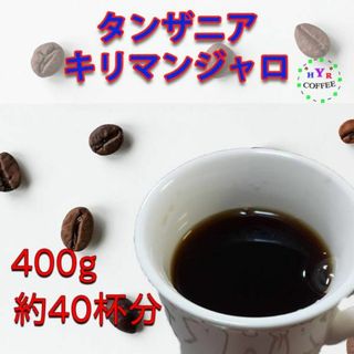 送料無料！自家焙煎 タンザニア キリマンジャロ 400g 豆のまま発送 200g(コーヒー)