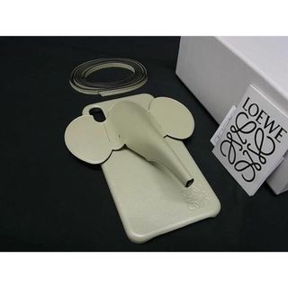 ロエベ(LOEWE)の■新品同様■LOEWE ロエベ アナグラム レザー エレファント 象 iPhoneXS Max対応 スマホケース アイフォンケース ライトベージュ系 BJ0709(その他)